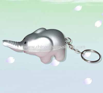 keychain elephant stress ball