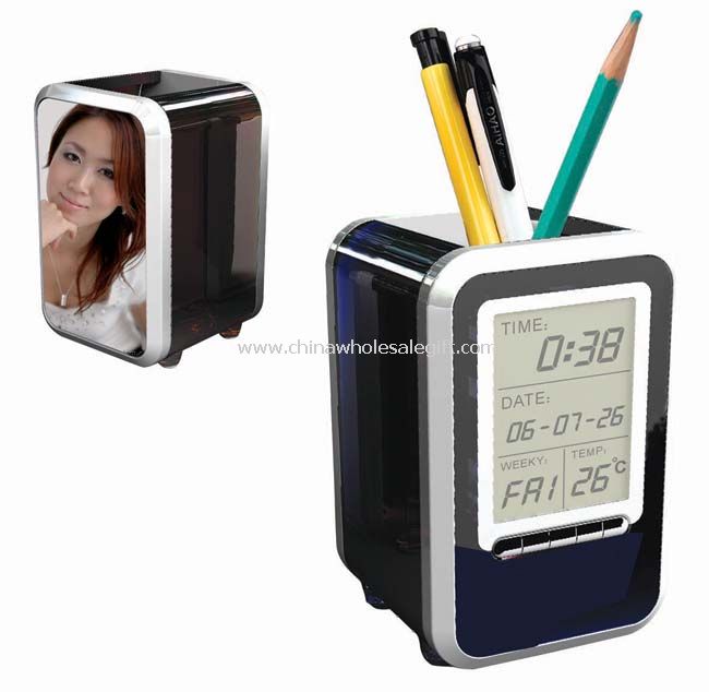 Calendar with pen holders