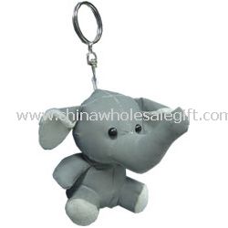 Reflective elephant keychain
