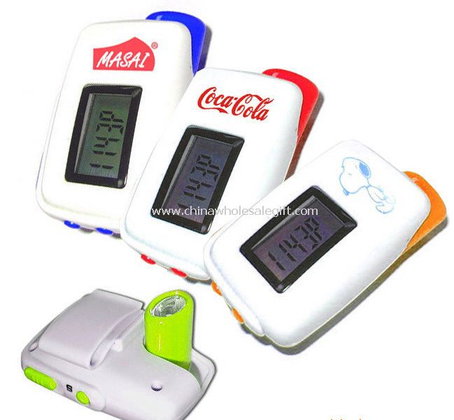 LED torch pedometer