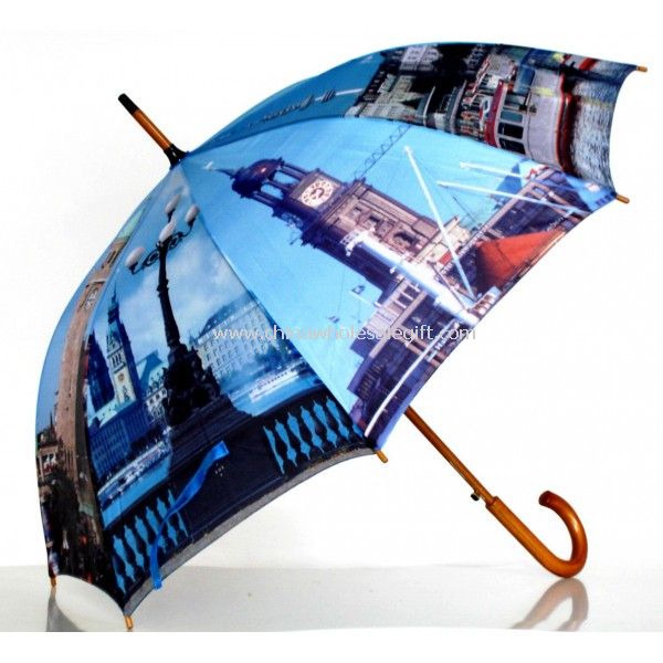 Printing Wooden umbrella