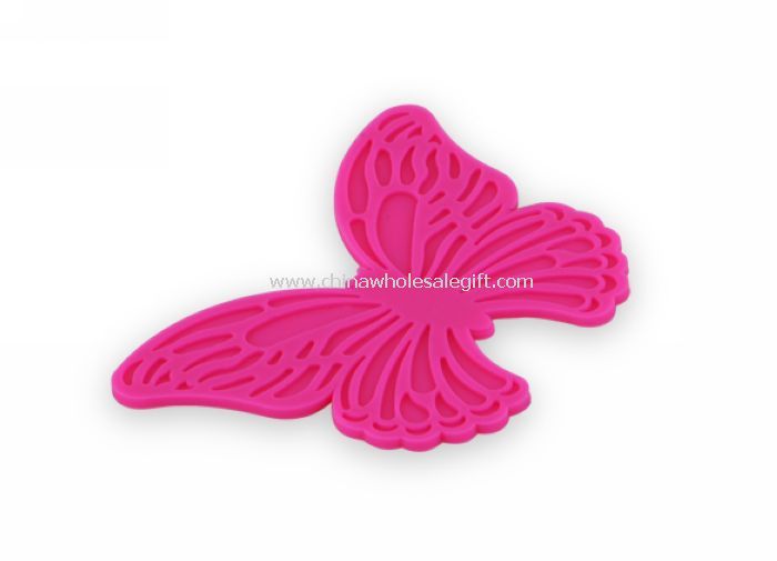 Butterfly silicone cup mat