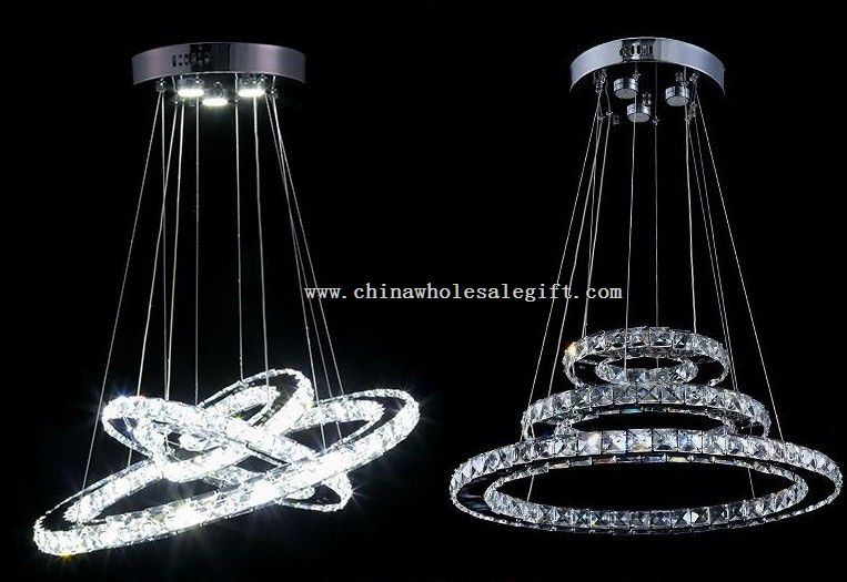3 Diamond Ring Crystal Light Fixture