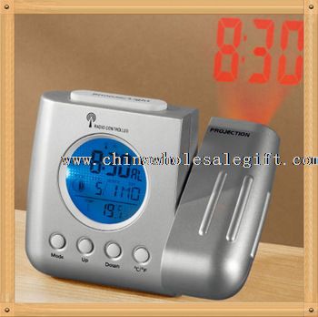 Calendar fashion led backlight weather station projection clock