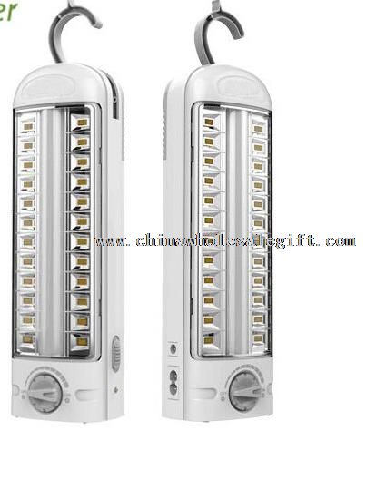Emergency light with dry battery pack with led light