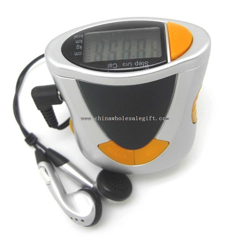 Fm radio multifunction pedometer