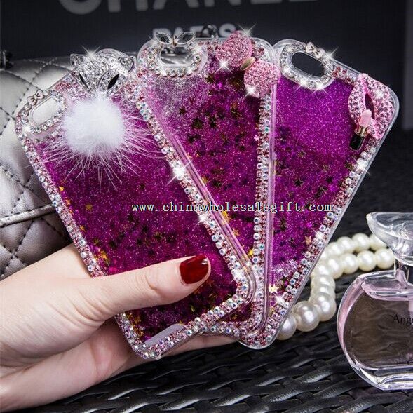 Hand make flowing sand case for apple iphone 6/4/5s
