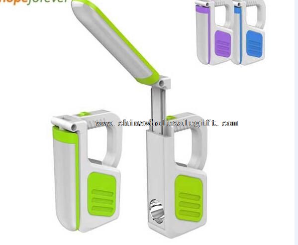 Led rechargeable emergency light with foled lamp