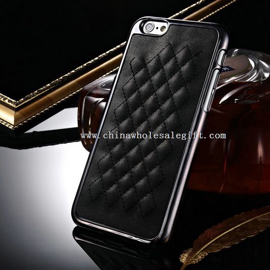 PU leather electroplating frame hard PC phone case