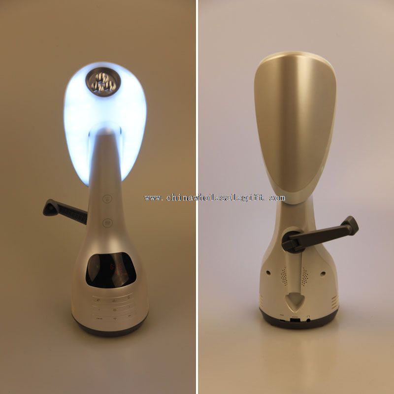 Radio table lamp cellphone charger