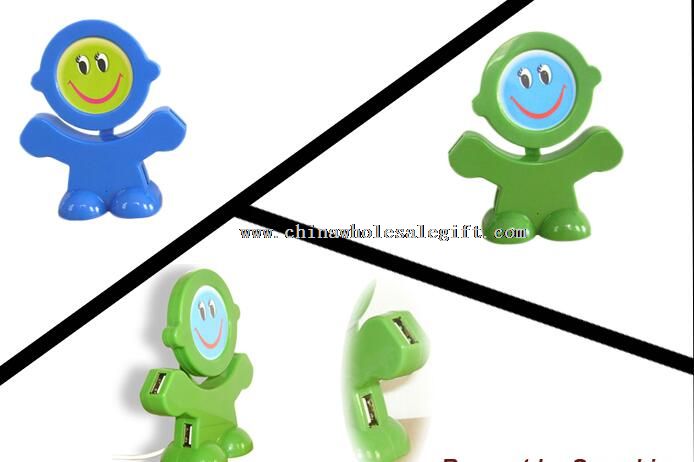 Smiling Face 4 Port USB Hub
