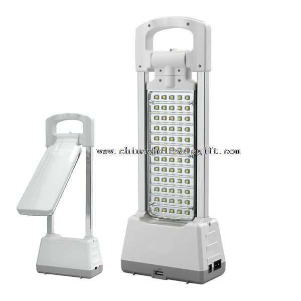 Solar panel light with mobile phone charger