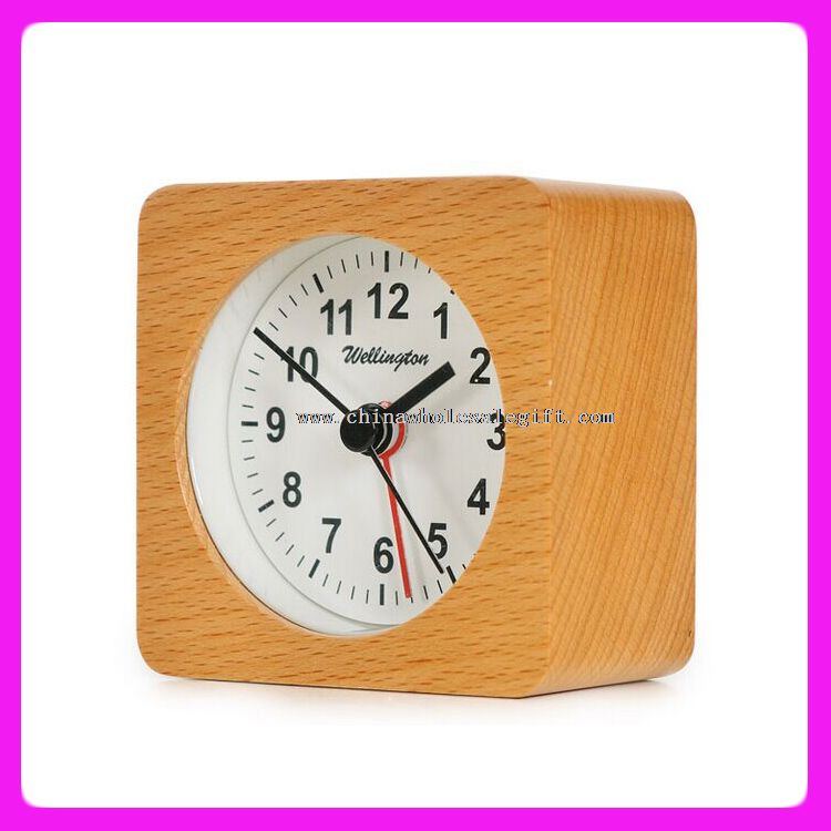 Wooden alarm clock