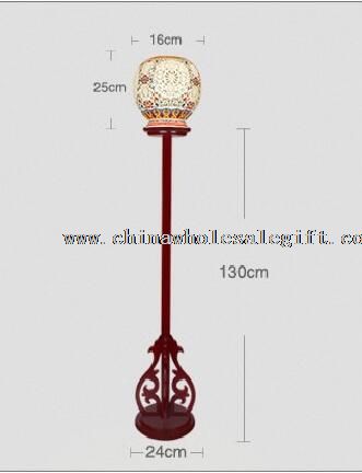 Wooden ceramic floor lamp