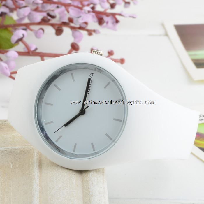 silicon rubber colorful geneva watch