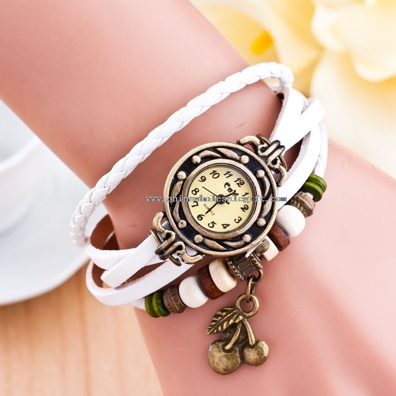 Vintage Leather Strap Bracelet watch