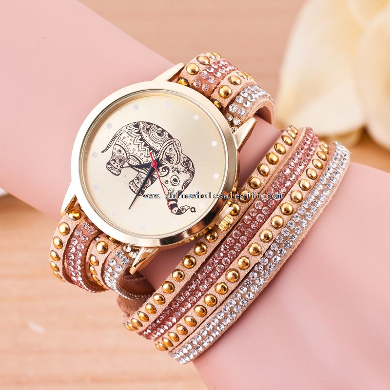 diamond case alloy band watch bracelet