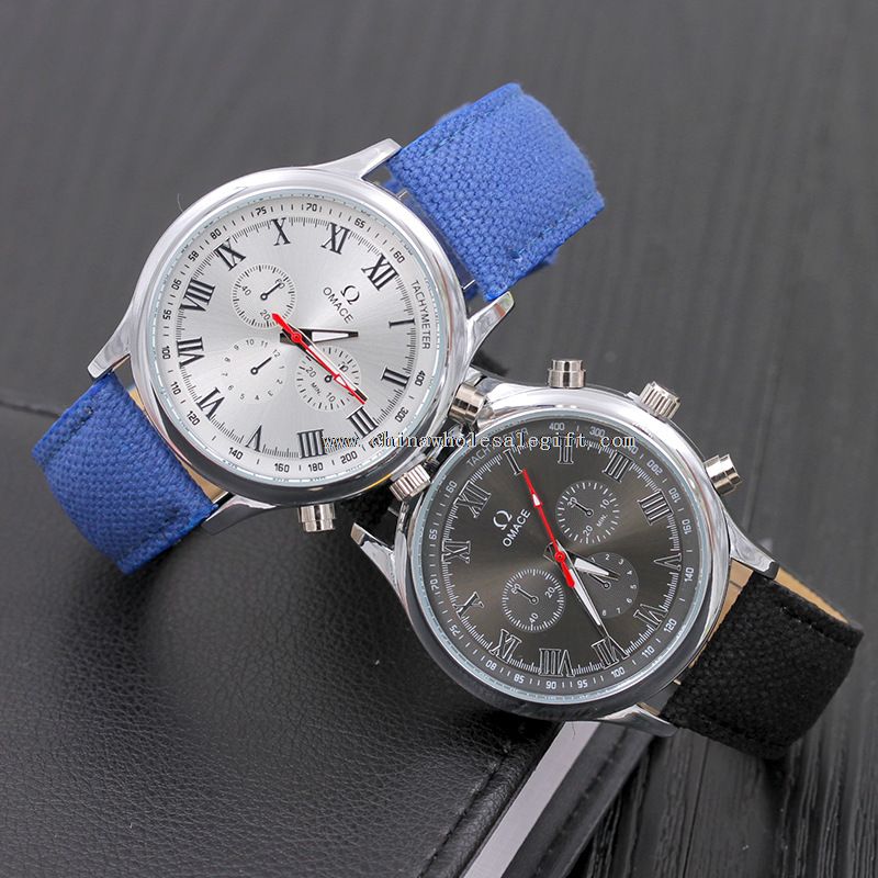 Jean leather strap alloy watch