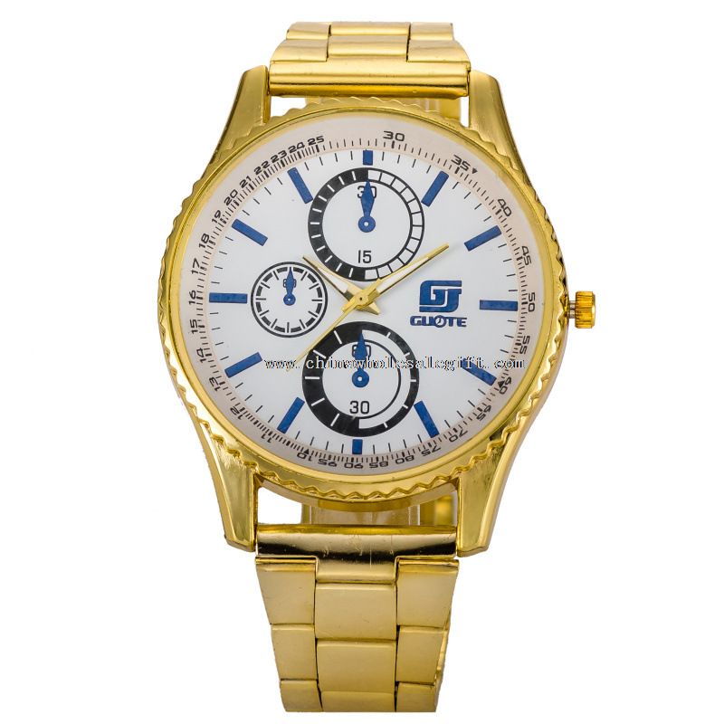 Stainless Steel Gold Watch