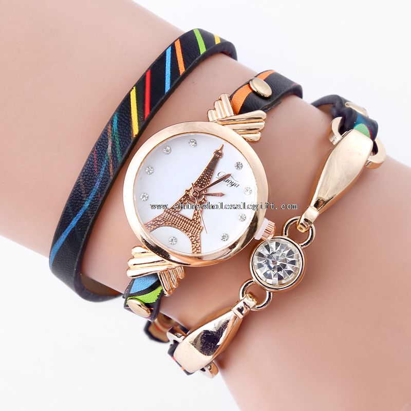 Effiel Tower leather watch