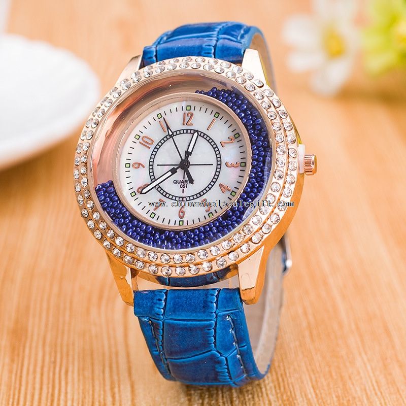 Crystal Ladies Fashion Leather Belt Watch