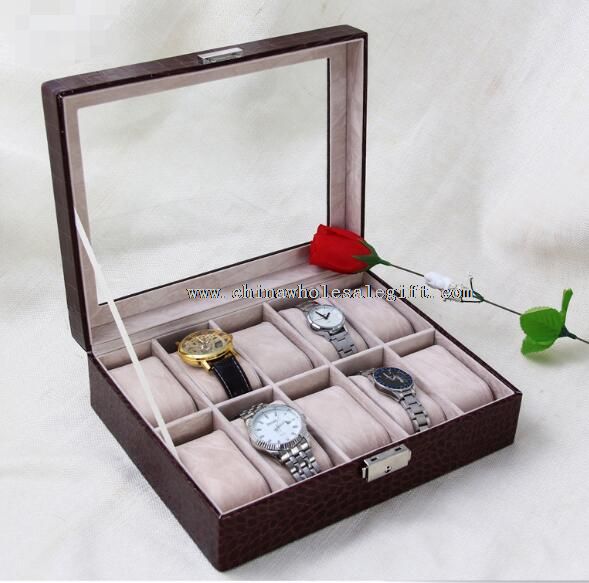 Leather smart watch box for man
