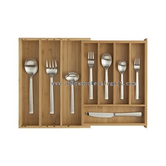 bamboo flatware tray