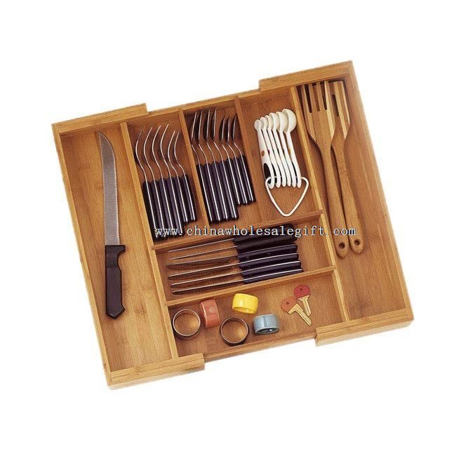 bamboo silverware drawer organizer