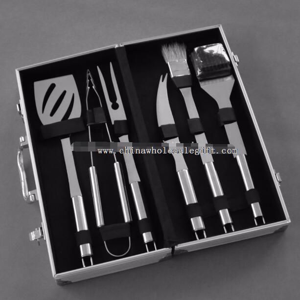 6-Piece Stainless Steel BBQ Accessories Tool Set