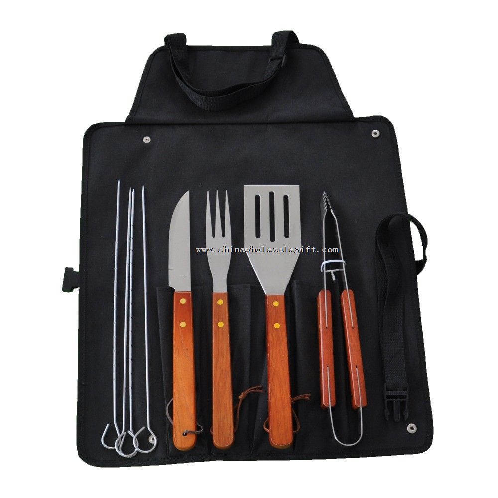 7pcs wooden BBQ tools set