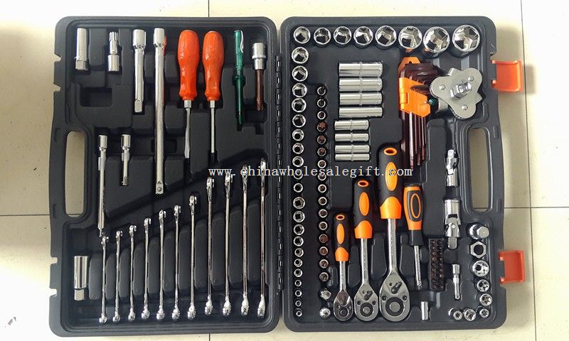 123 pcs mirror 1/4,1/2,3/8 DR. metric Cr-V Professional Socket Wrench Set