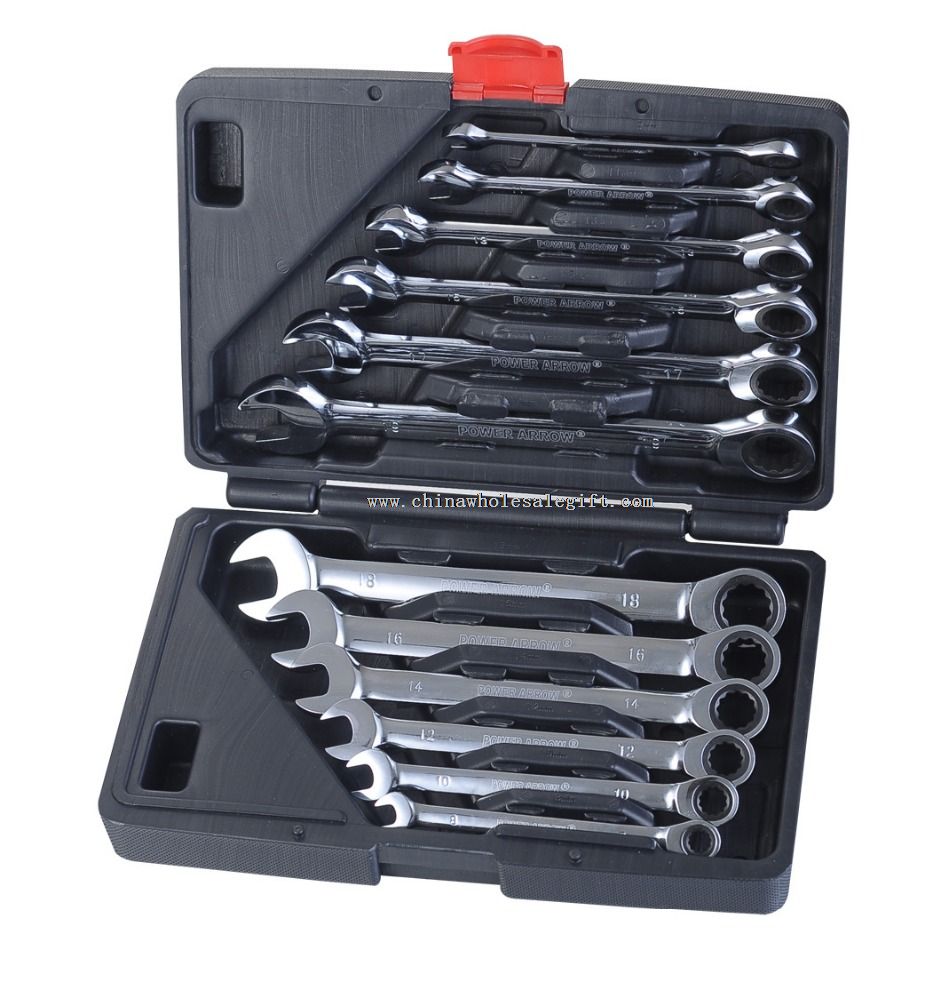 Flexible ratchet spanner set of 12PCS