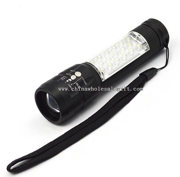 18 LED+1W LED flashlight