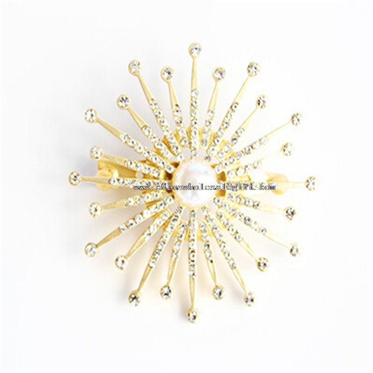 Rhinestone Flower Lapel Pin