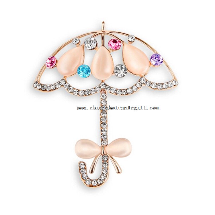 Crystal Umbrellla Lapel Pin