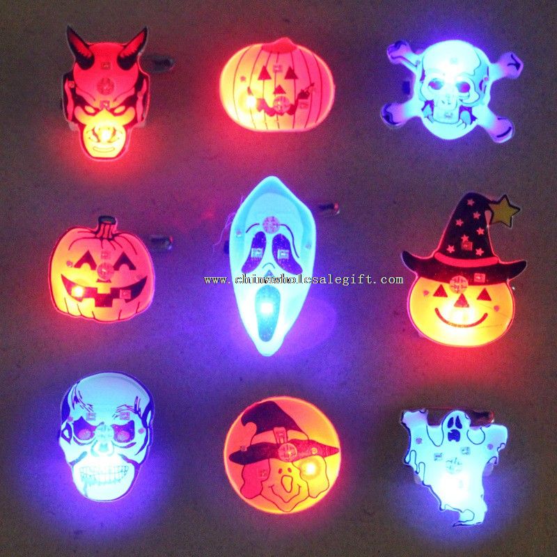 LED Halloween pin badge