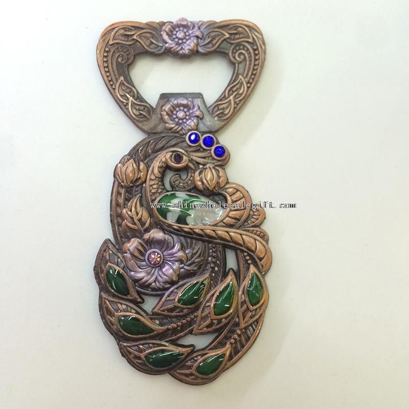 peacock shaped bottle opener