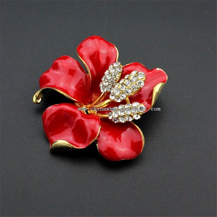 Orchid Shape Badge Lapel Pins