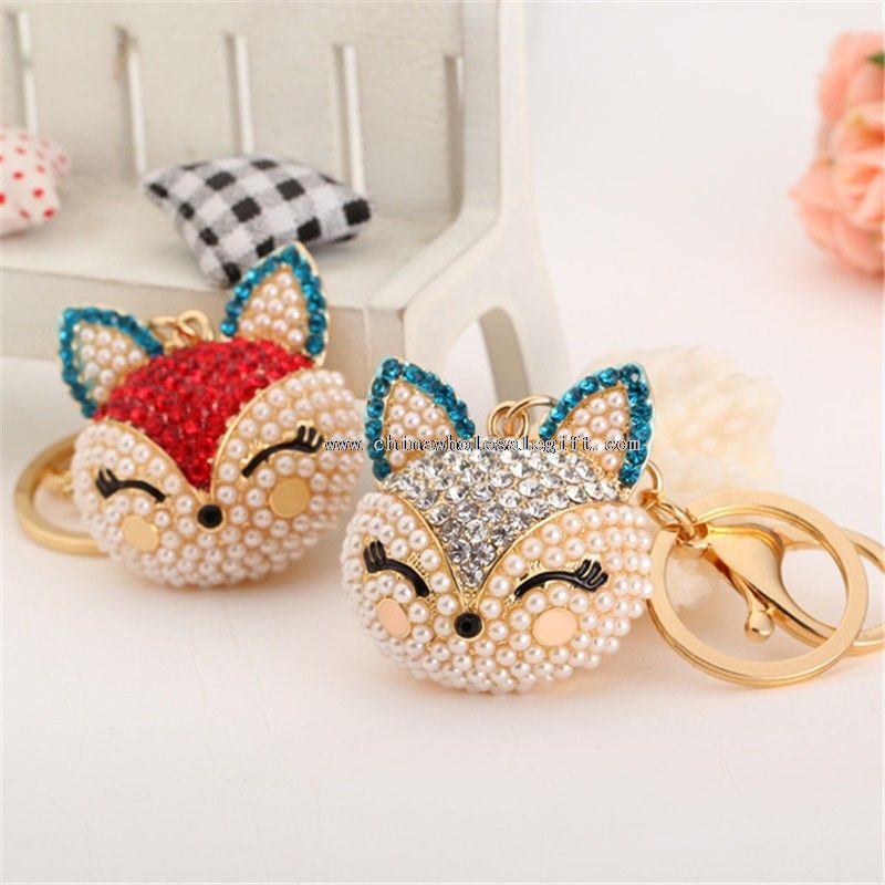 animal crystal keychain