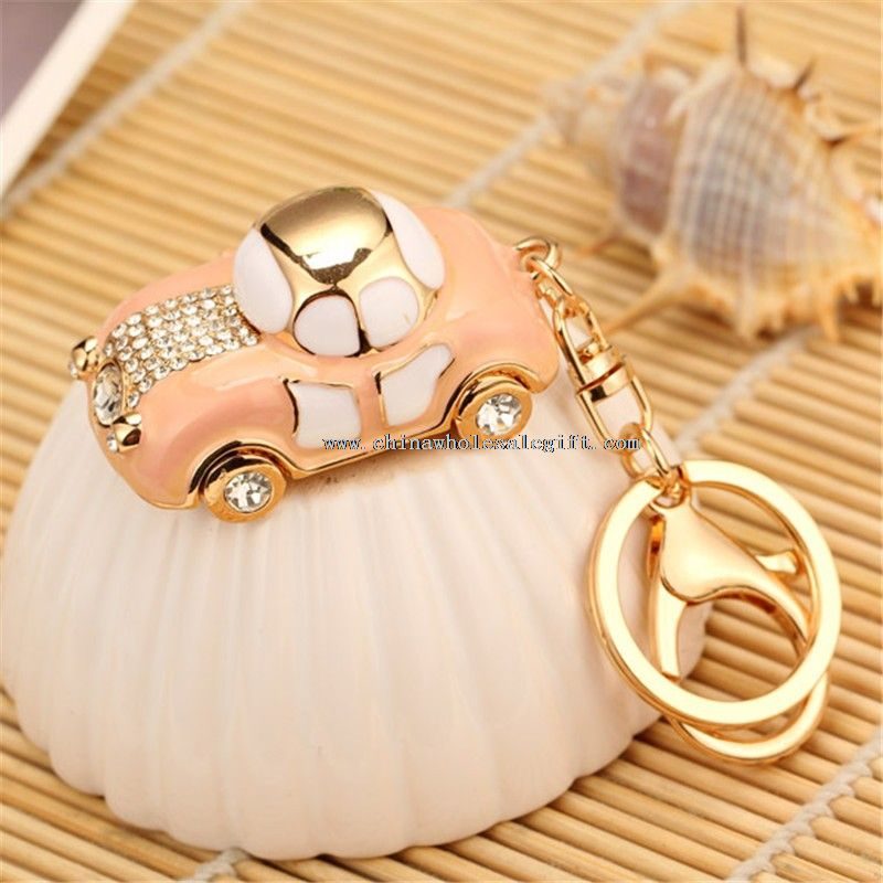 car shaped crystal keychain
