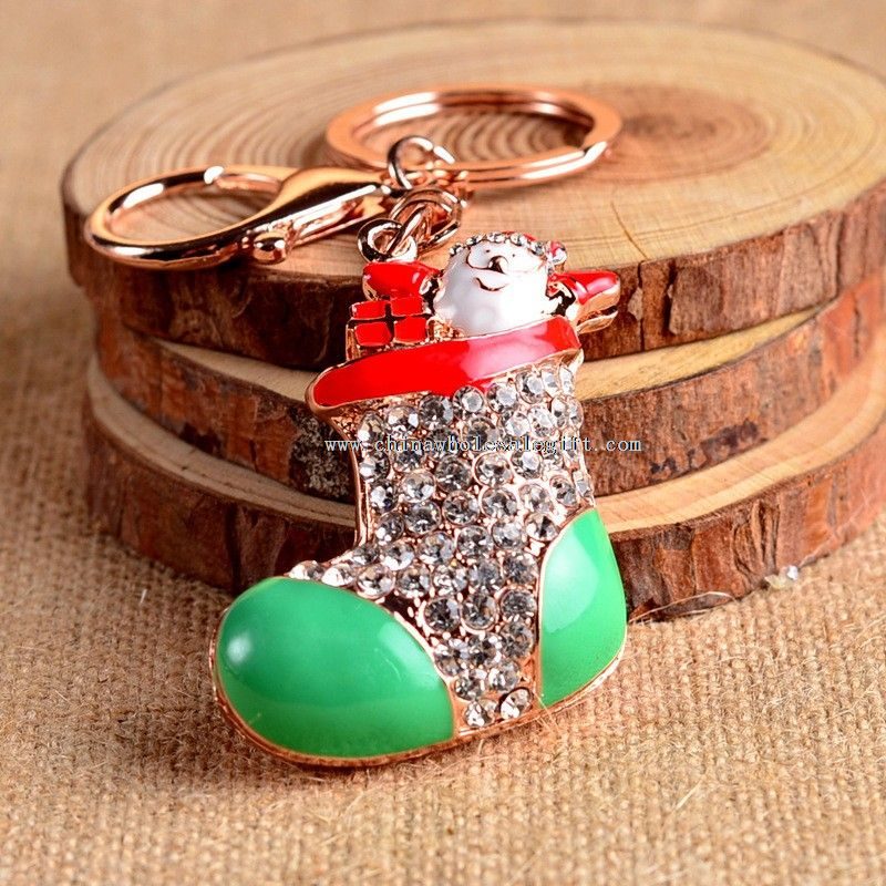 christmas boots keychain