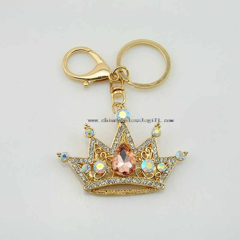 crown rhinestone keychain
