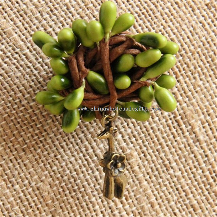 Green Plant Mini Items Brooch