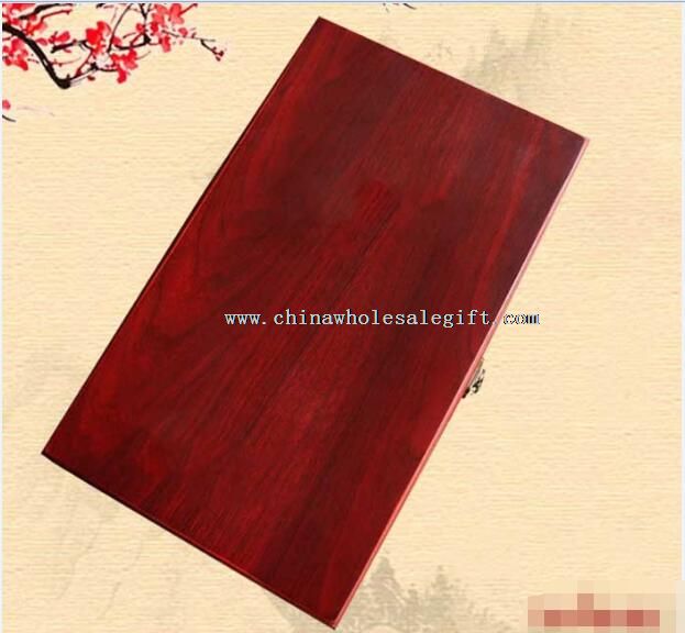 2 bottles wooden wine box with accessories