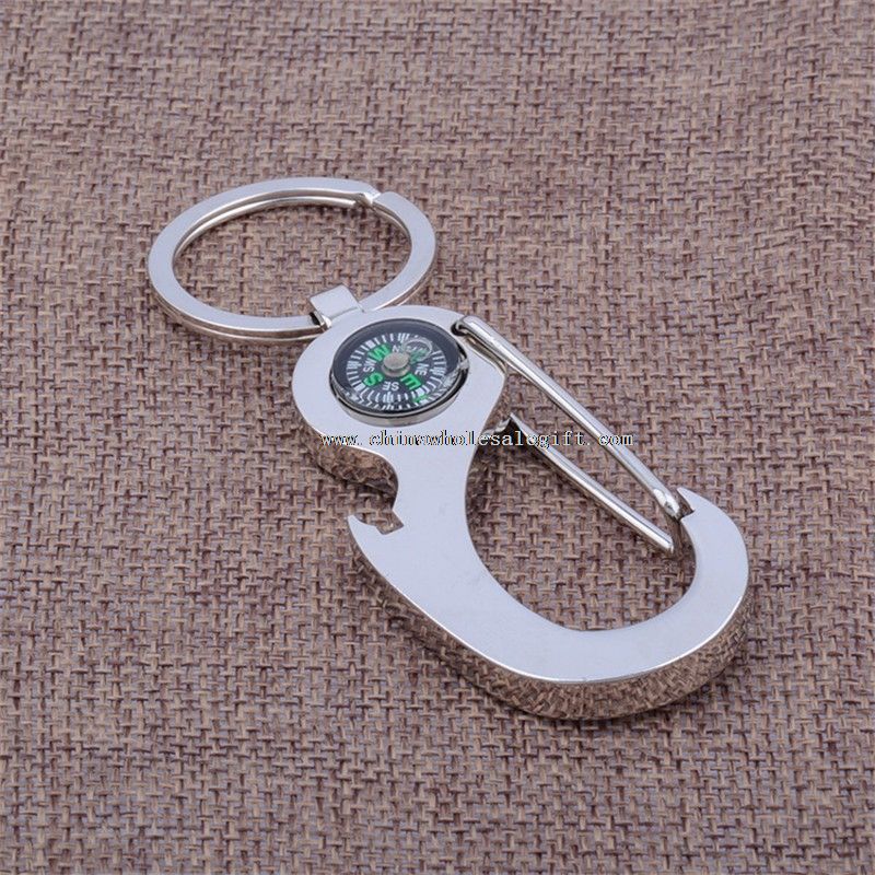 carabiner keychain with compass
