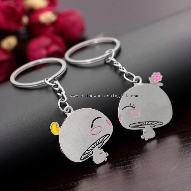 couple metal cute keychain