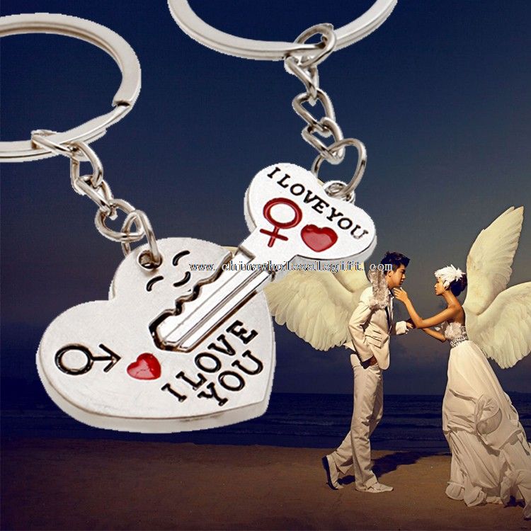 metal keychain romantic lovers