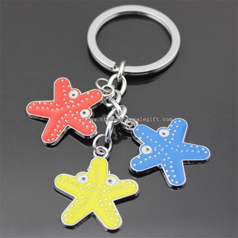 Metal Star Shaped Keychain