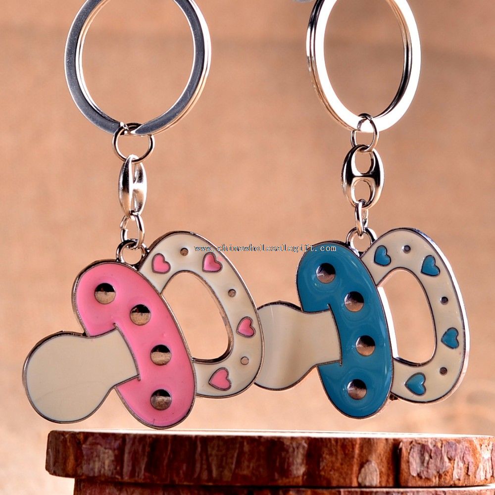 nipple shaped novelty enamel keychain