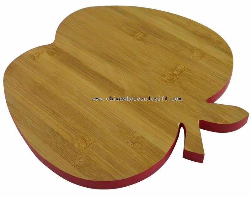 apple shaped mini bamboo cheese cutting board